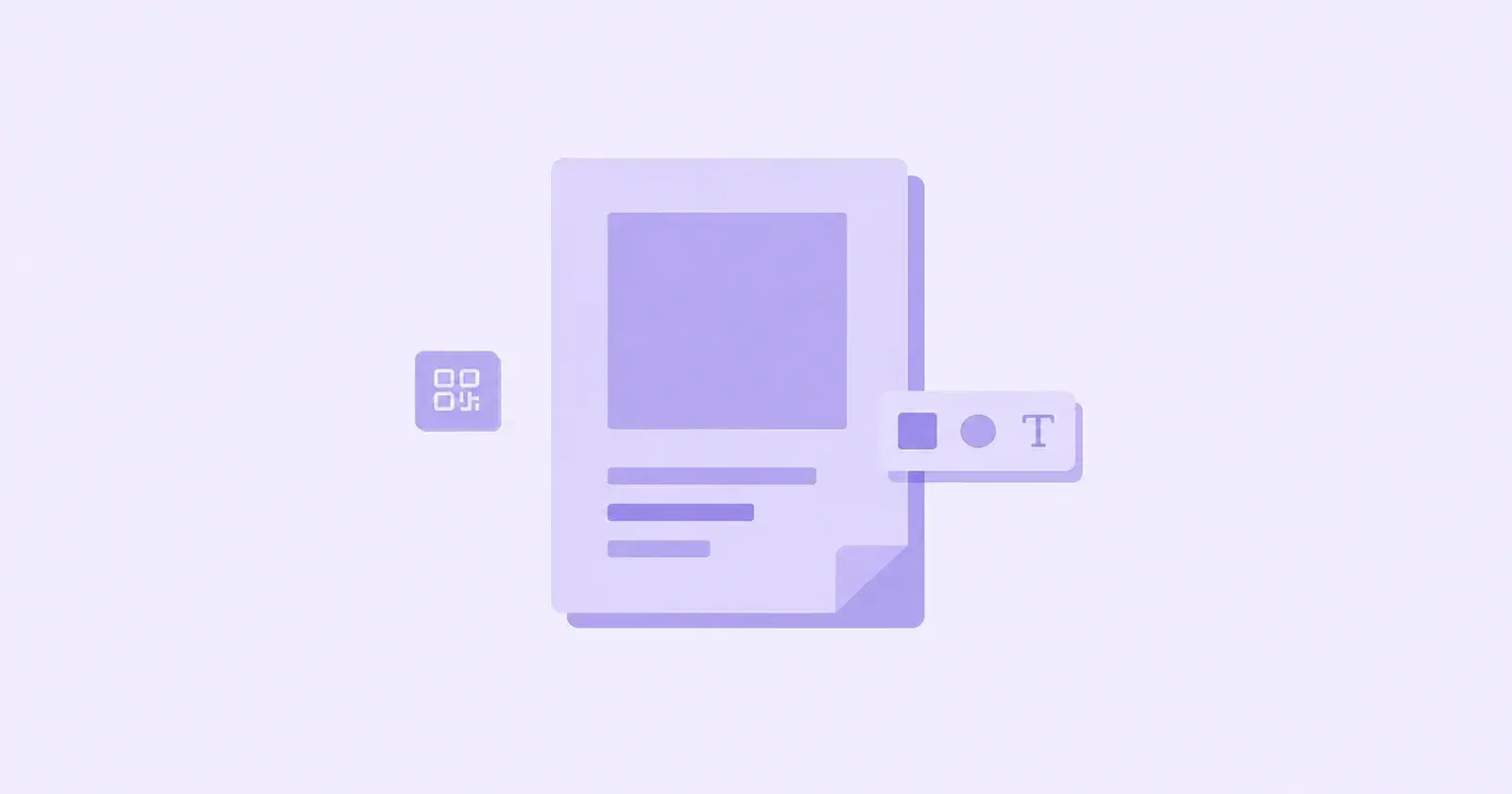 Illustration of a direct mail postcard design with a QR code in a creative studio
