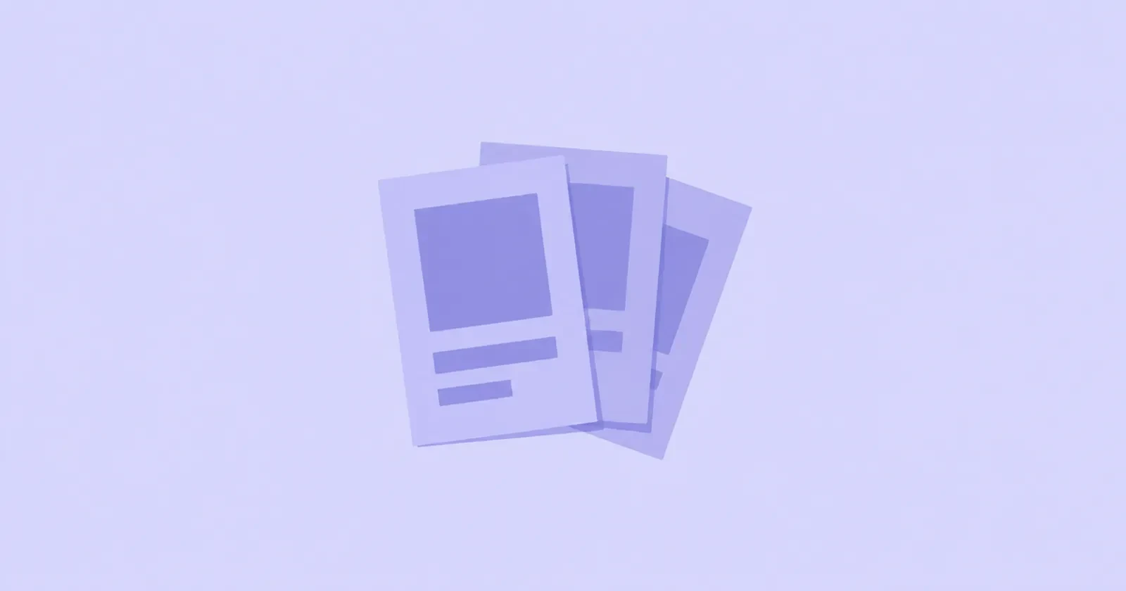 Illustration of a fanned stack of printed flyers