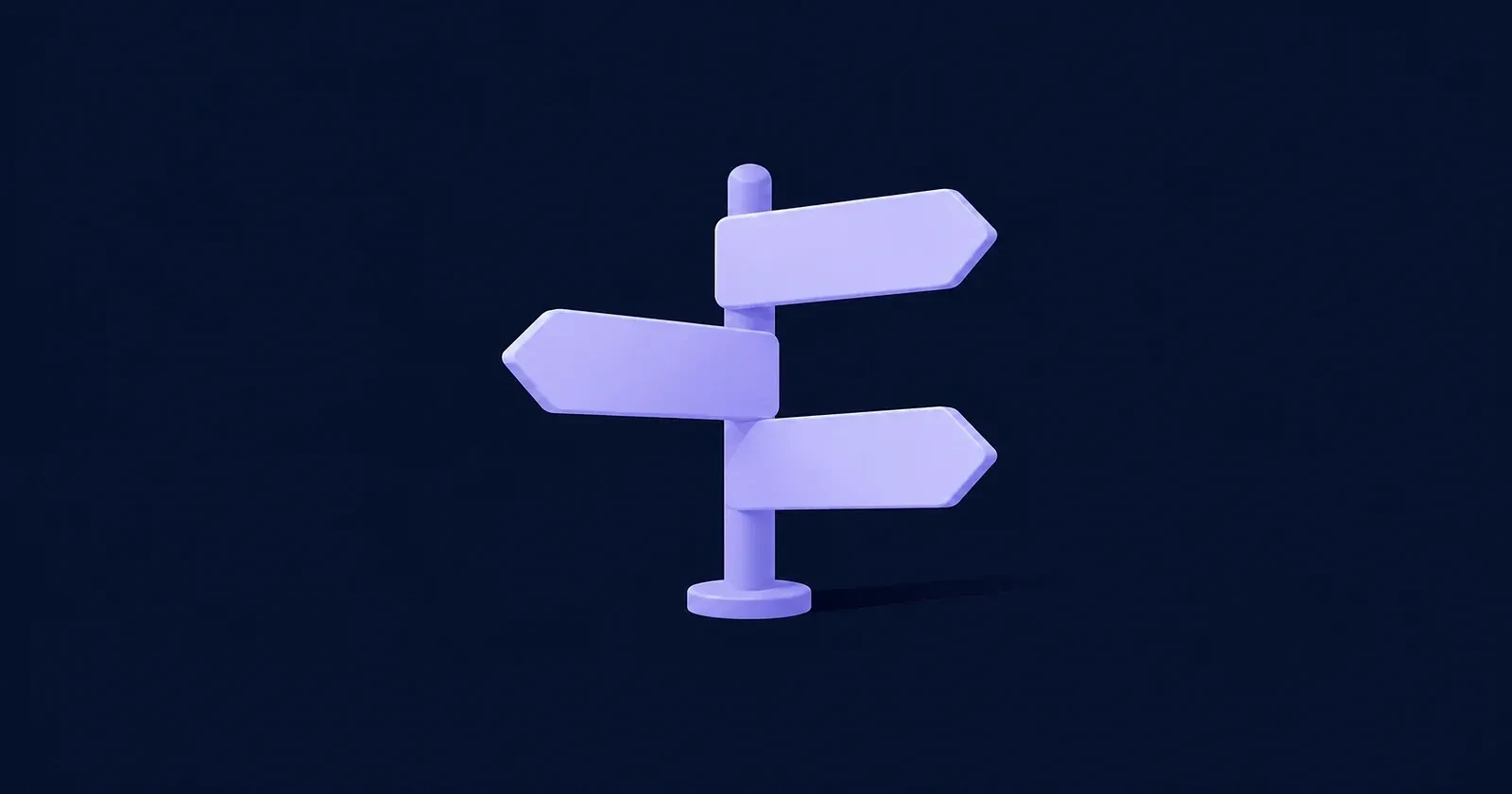 Illustration of a signpost pointing in conflicting directions representing inconsistent behavior