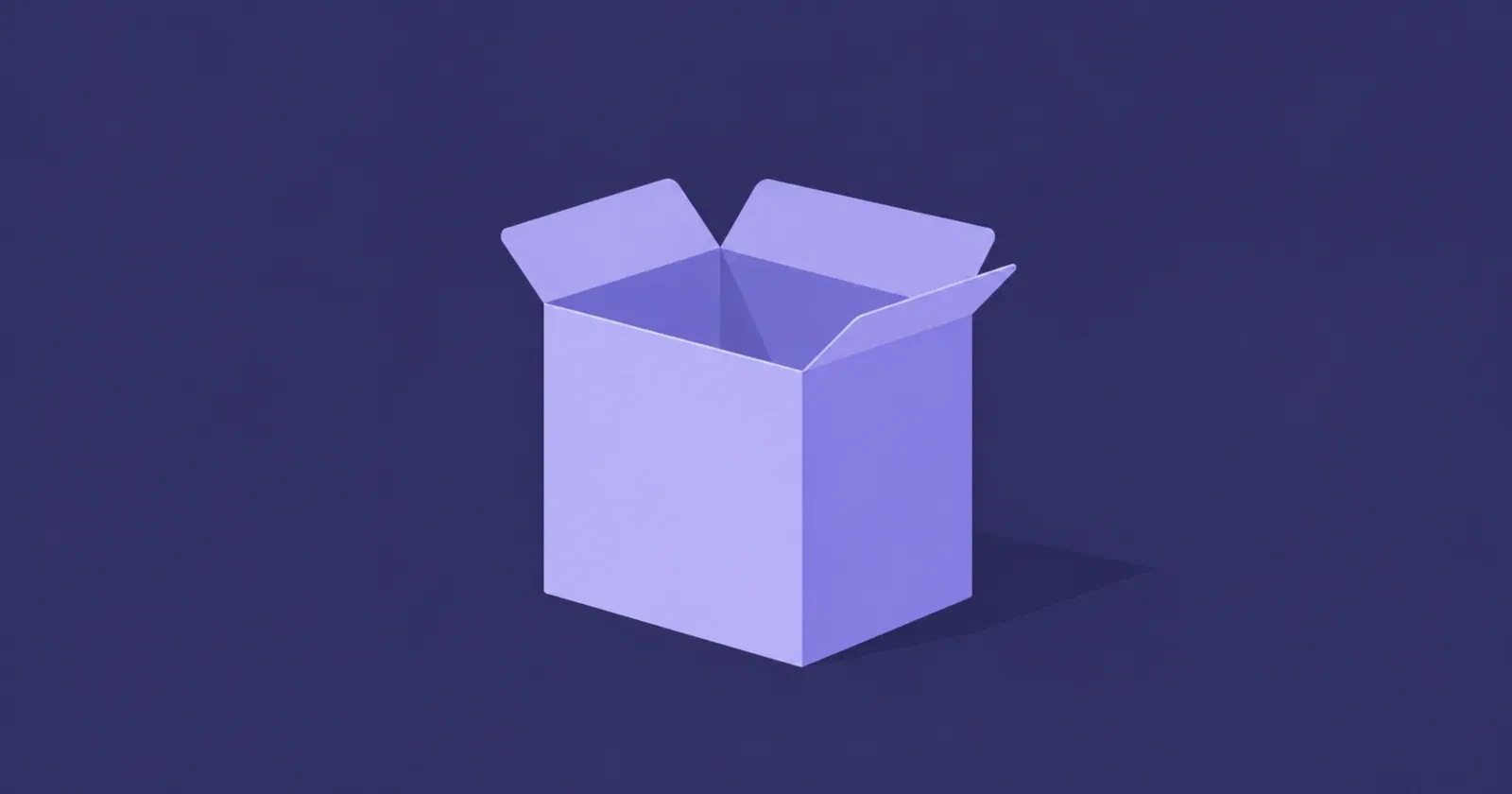 Illustration of an open parcel box ready for an insert