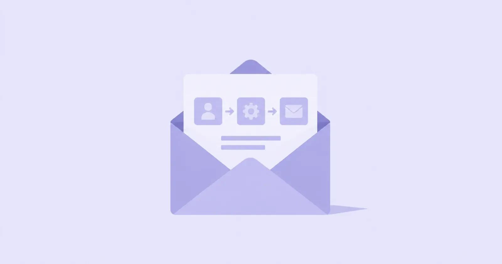 Illustration of an open envelope containing a card of connected data icons
