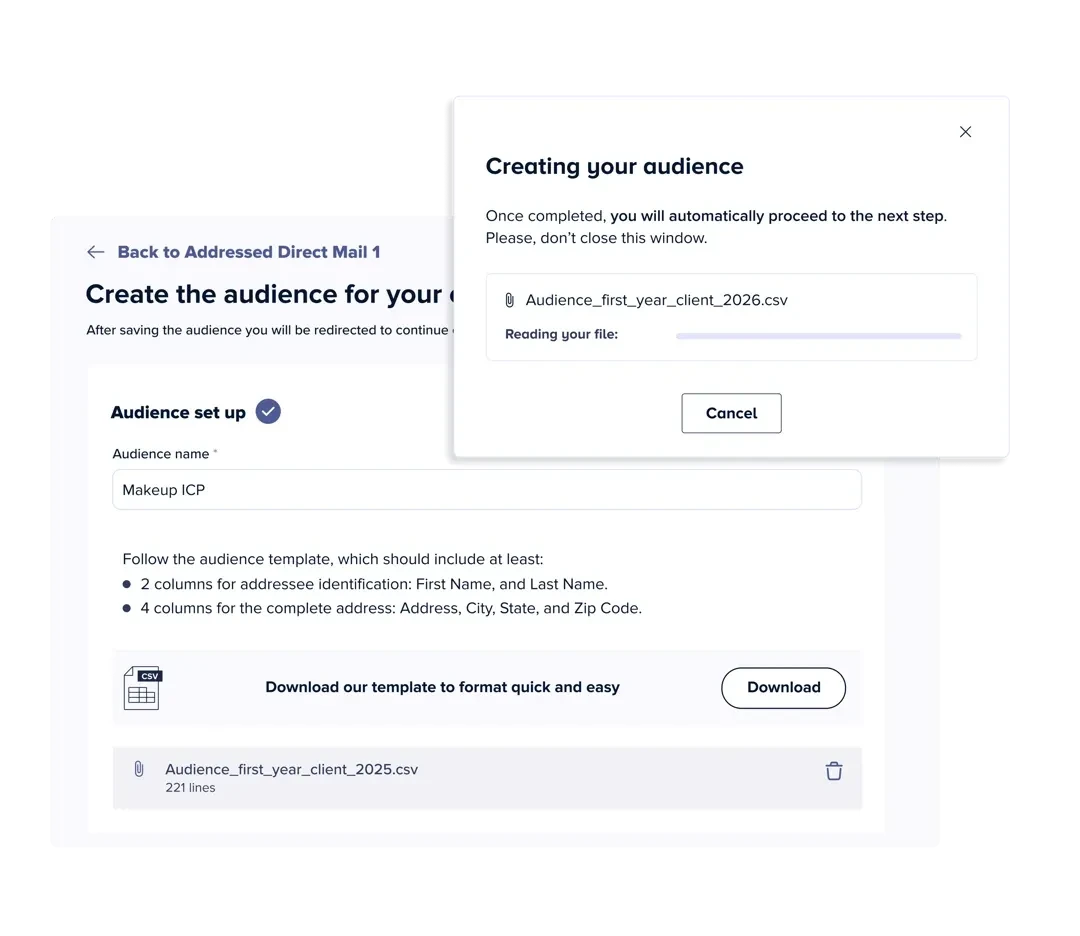 Building a campaign audience in Oppizi OS by uploading a customer file