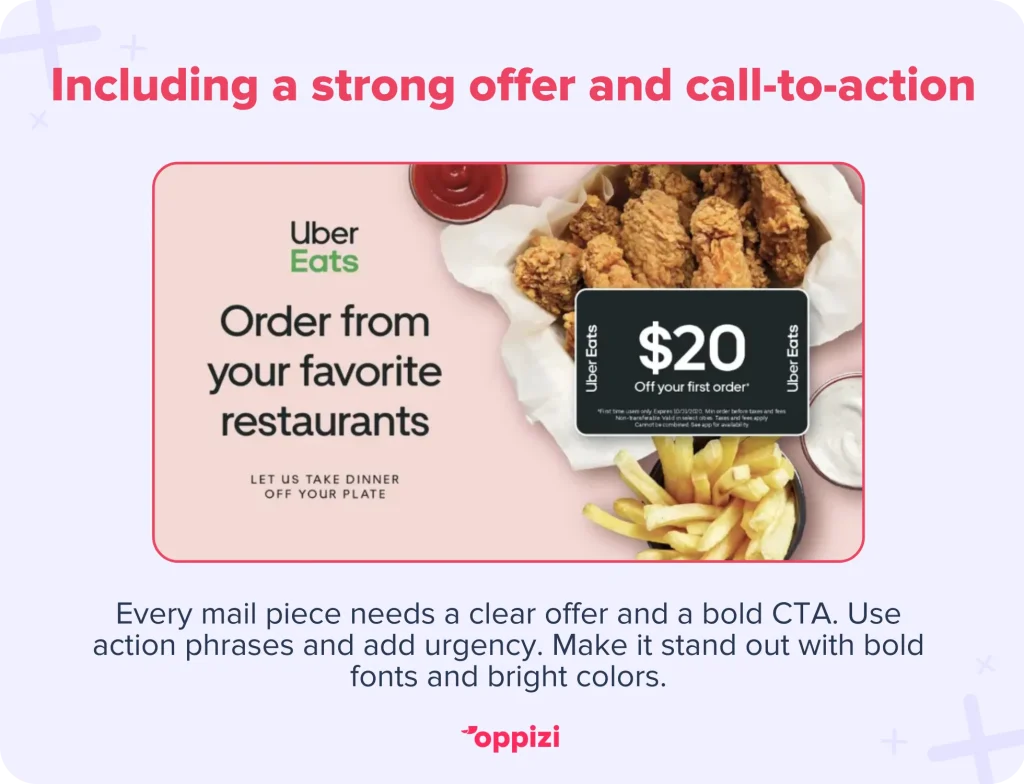 offer and CTA in direct mail