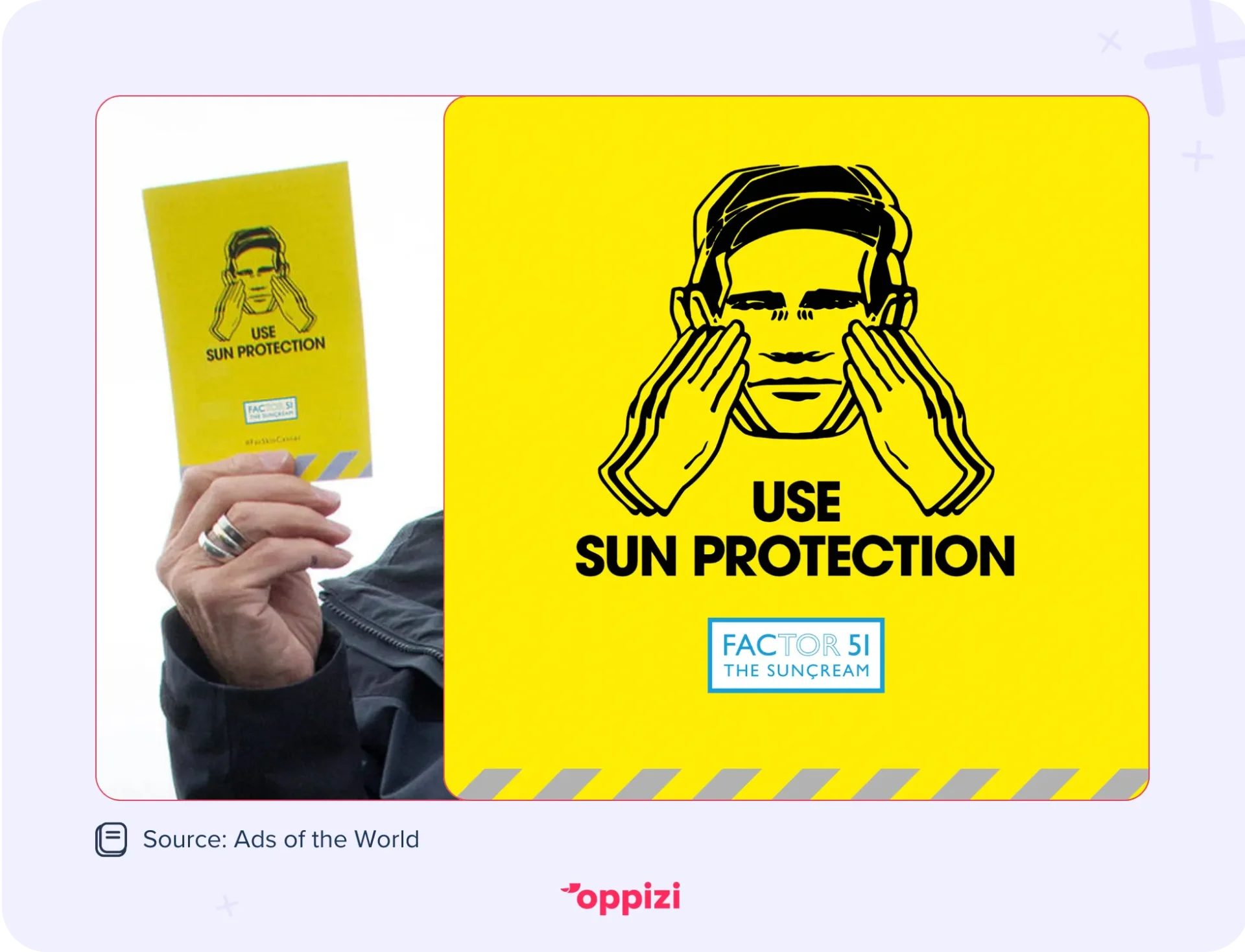 factor 51 the suncream flyer cta example