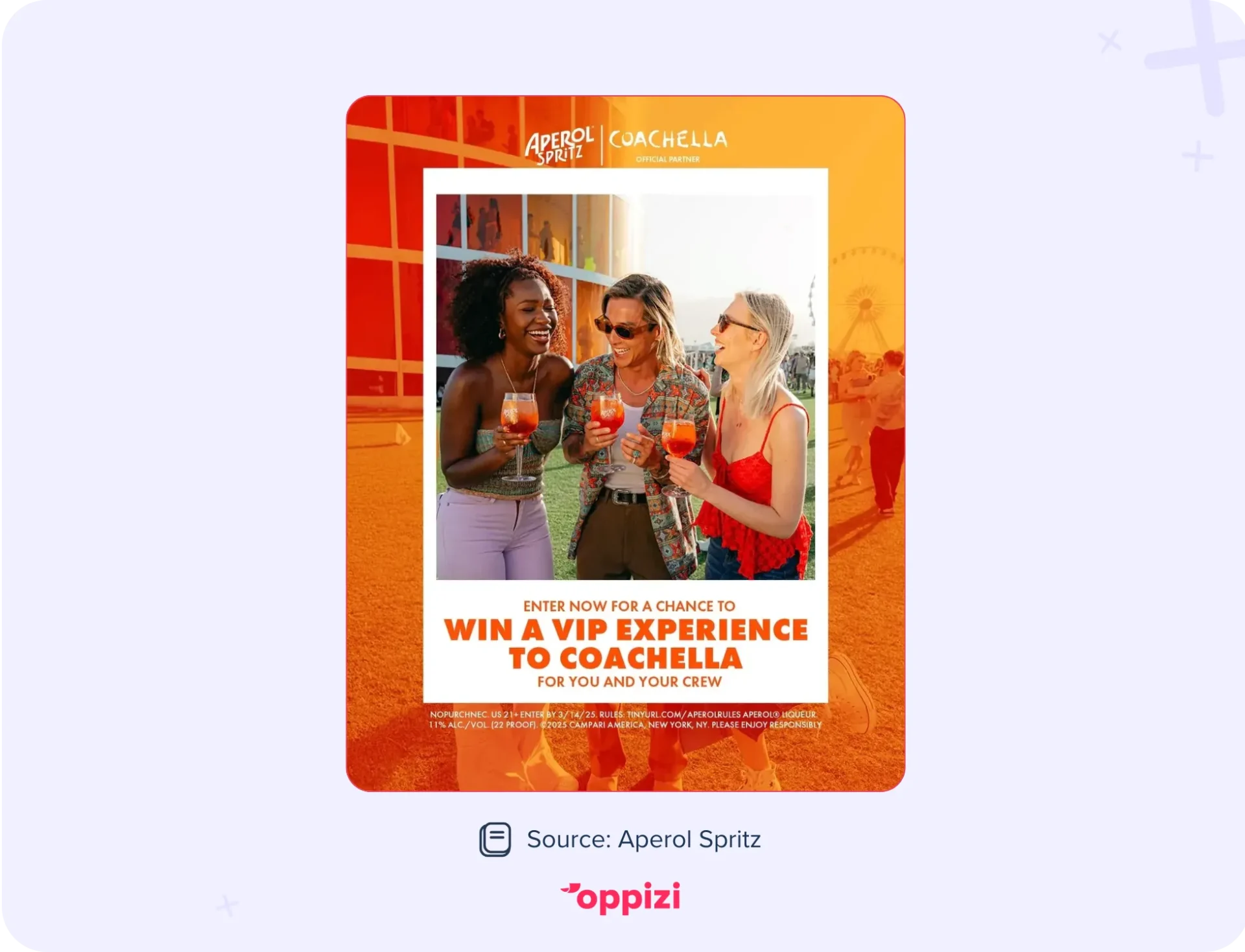 aperol spritz flyer cta example