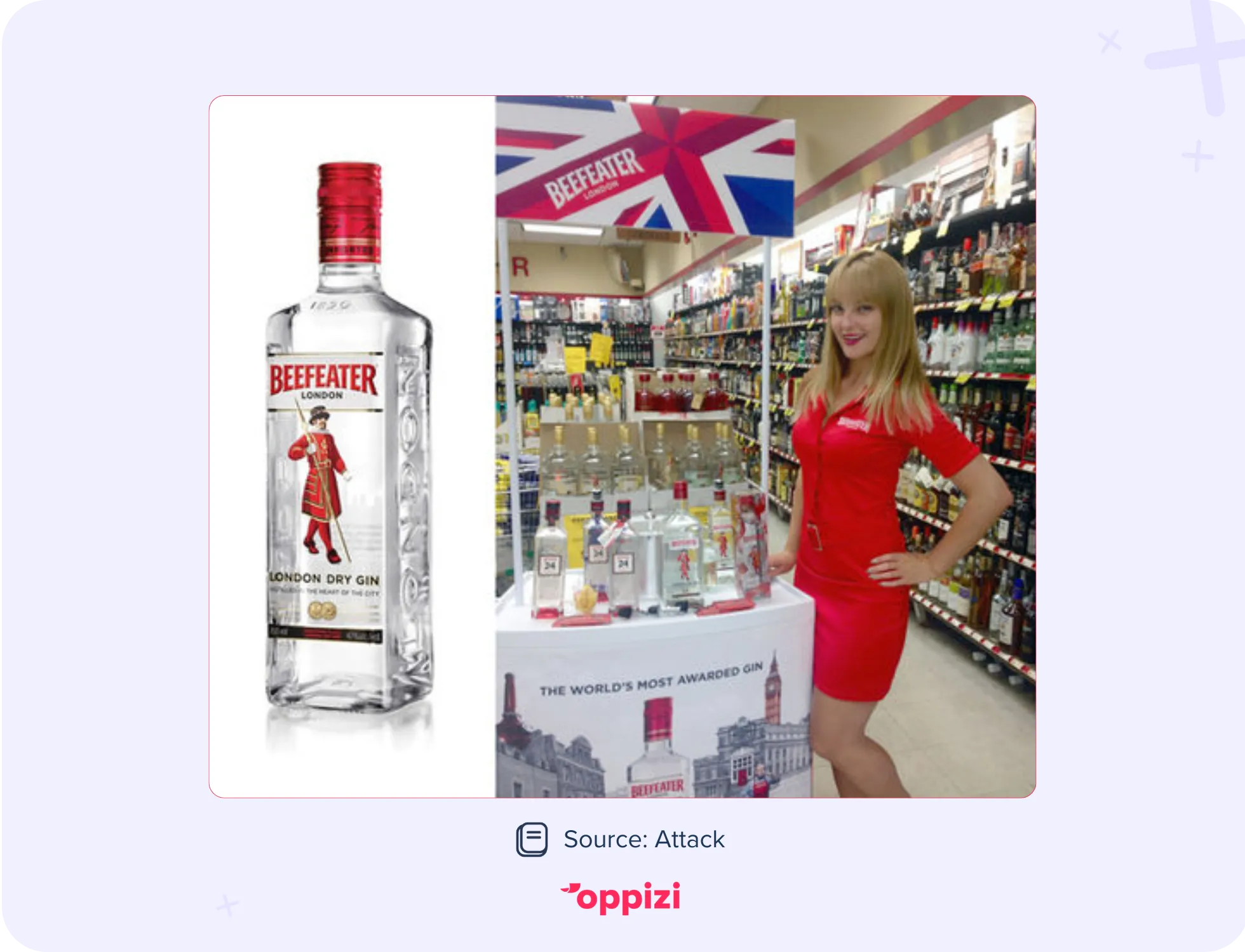 beefeater gin sampling in store