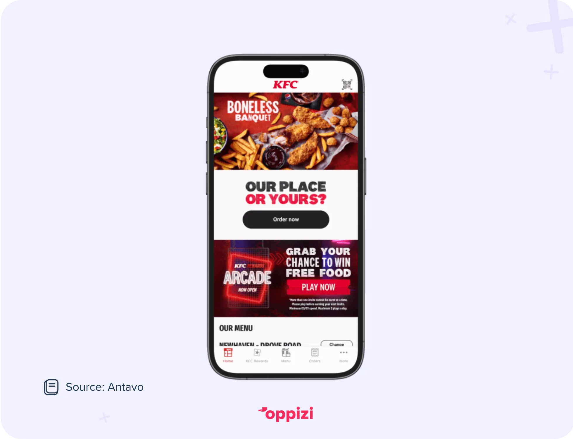 KFC customer rentention ad mobile