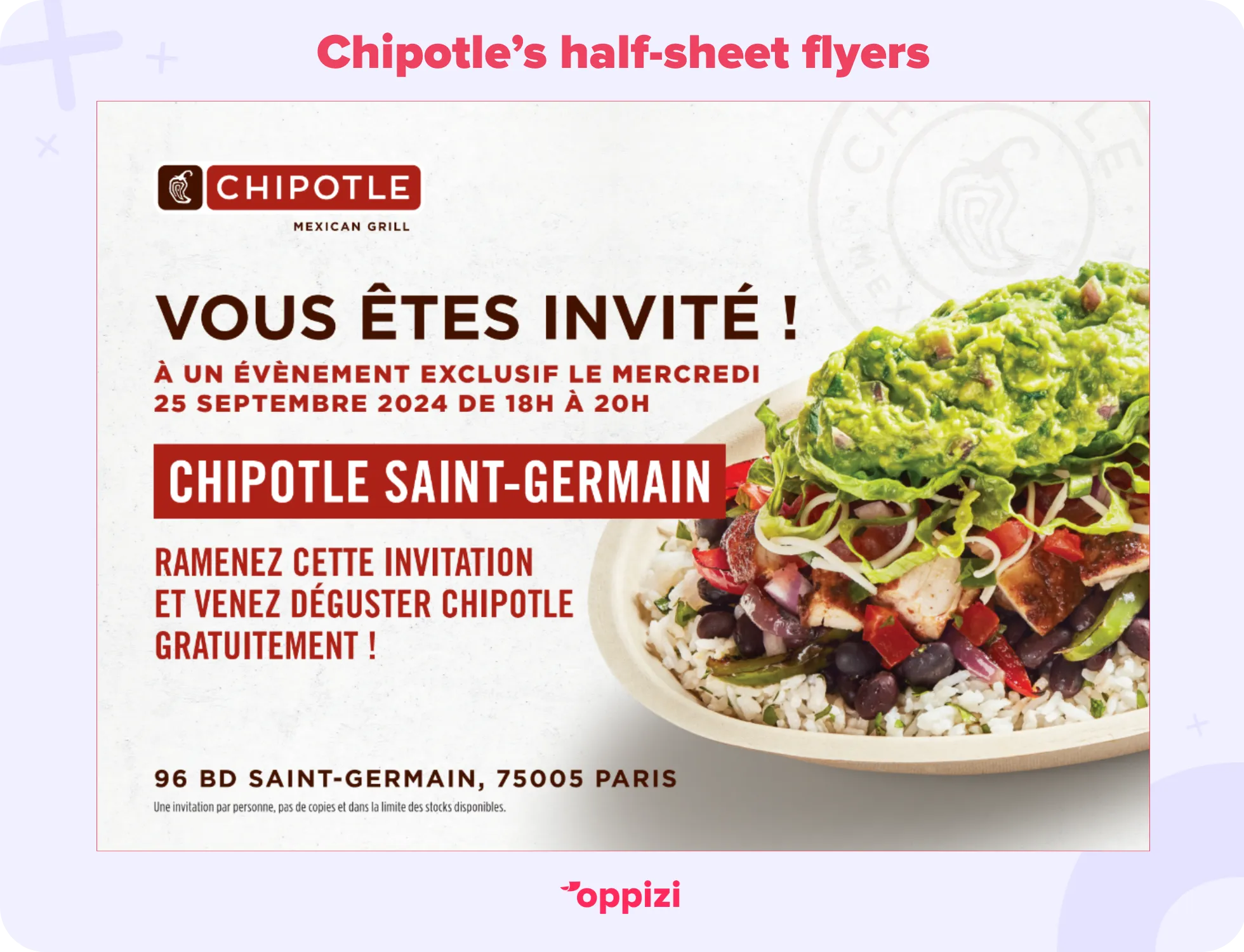 chipotle flyers campaign france
