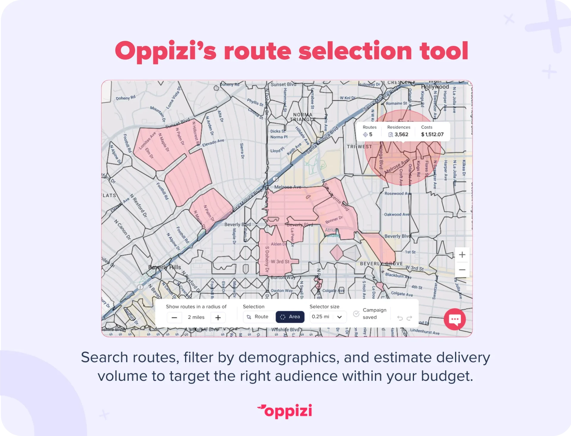 route selection mail tool